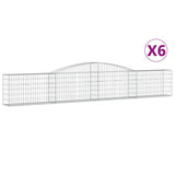 VidaXL Schanskorven 6 st gewelfd 400x30x60 80 cm ijzer - afbeelding 2