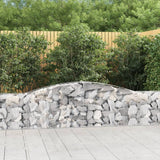 VidaXL Schanskorven 6 st gewelfd 400x30x60 80 cm ijzer - afbeelding 1