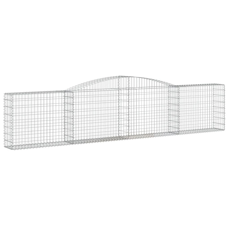 VidaXL Schanskorven 4 st gewelfd 400x30x80 100 cm ijzer