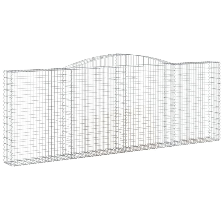 VidaXL Schanskorven 4 st gewelfd 400x30x140 160 cm ijzer