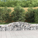 VidaXL Schanskorven 4 st gewelfd 400x50x40 60 cm ijzer - afbeelding 1
