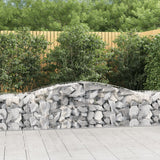 VidaXL Schanskorven 3 st gewelfd 400x50x60 80 cm gegalvaniseerd ijzer - afbeelding 1