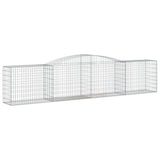 VidaXL Schanskorven 5 st gewelfd 400x50x80 100 cm gegalvaniseerd ijzer - afbeelding 3