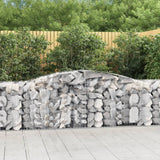 VidaXL Schanskorven 5 st gewelfd 400x50x80 100 cm gegalvaniseerd ijzer - afbeelding 1