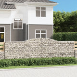 VidaXL Schanskorven 5 st gewelfd 400x50x120 140 cm ijzer - afbeelding 1