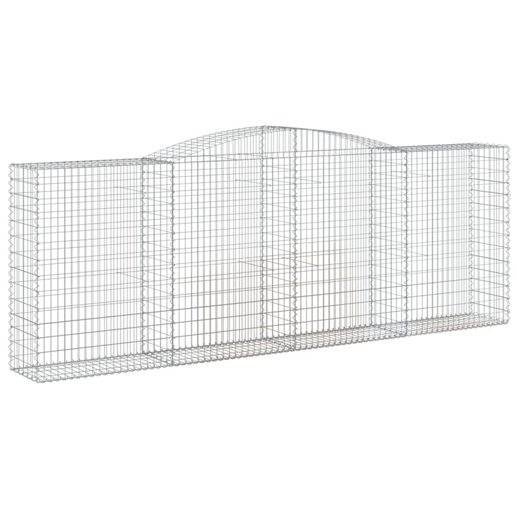 VidaXL Schanskorven 2 st gewelfd 400x50x140 160 cm ijzer