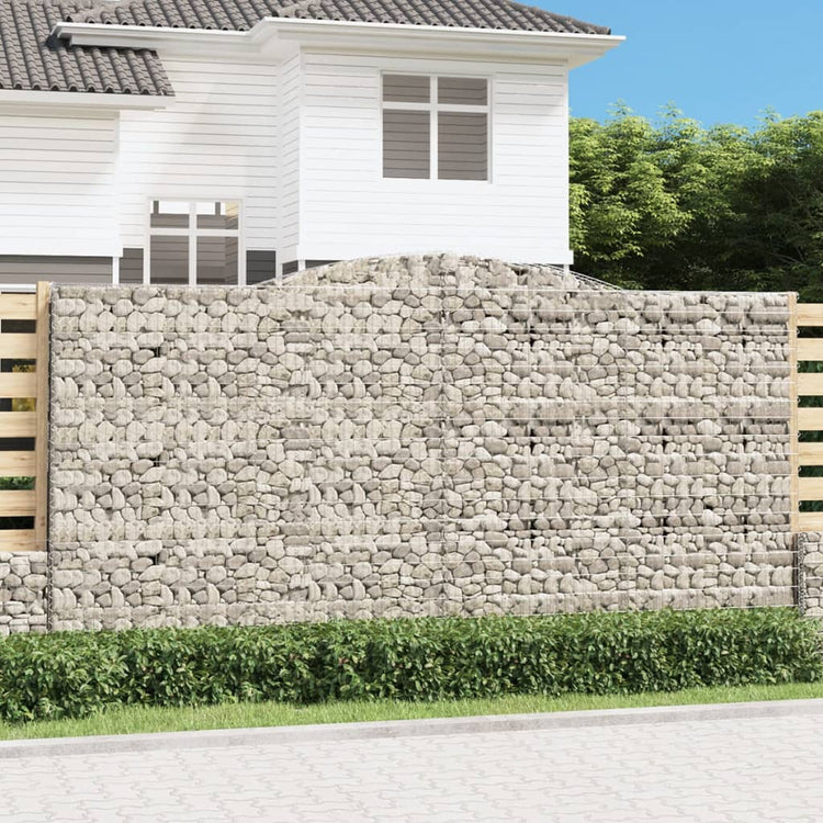 VidaXL Schanskorven 2 st gewelfd 400x50x200 220 cm ijzer