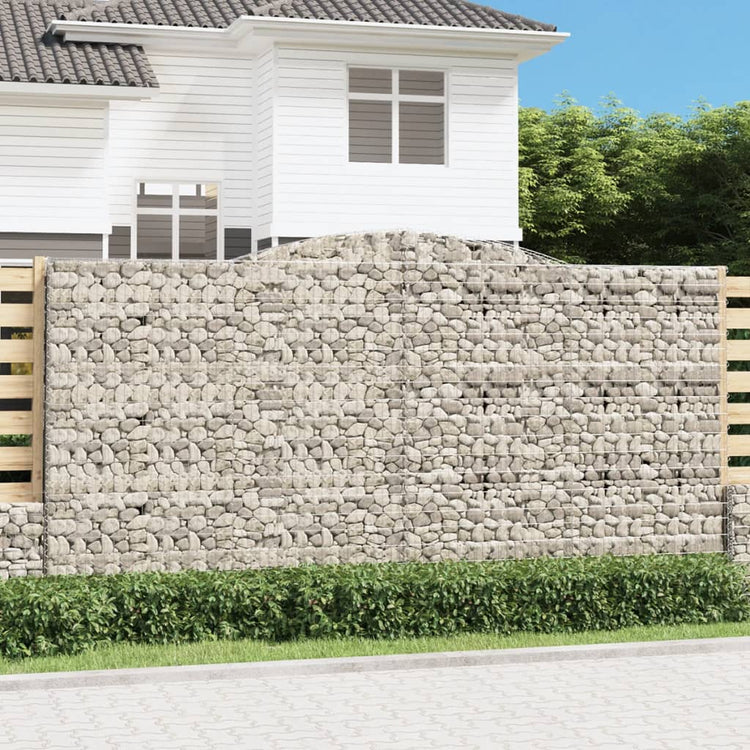 VidaXL Schanskorven 4 st gewelfd 400x50x200 220 cm ijzer