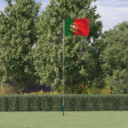 Vidaxl vlag met vlaggenmast portugal 5,5 m aluminium - afbeelding 1