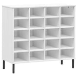 Vidaxl schoenenrek met metalen poten oslo 95x35x86 cm grenenhout wit - afbeelding 2