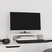 Vidaxl monitorstandaard 50x27x10 cm massief grenenhout wit - afbeelding 3
