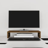 Vidaxl monitorstandaard 50x27x10 cm massief grenenhout honingbruin - afbeelding 1