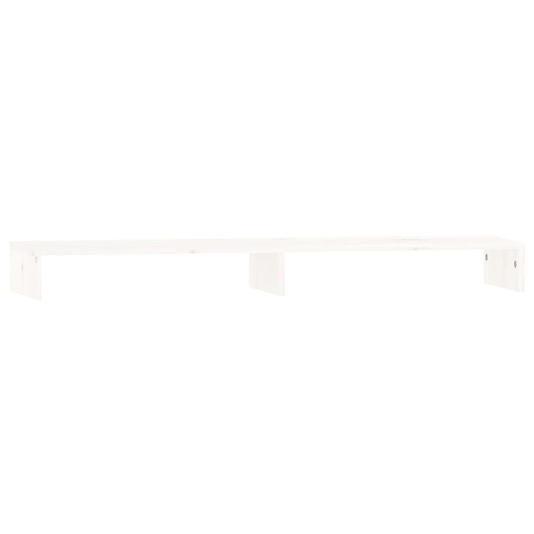 Vidaxl monitorstandaard 100x27x10 cm massief grenenhout wit