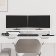 Vidaxl monitorstandaard 100x27x10 cm massief grenenhout wit - afbeelding 1