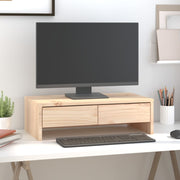 Vidaxl monitorstandaard 50x27x15 cm massief grenenhout - afbeelding 1