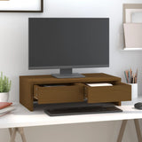 Vidaxl monitorstandaard 50x27x15 cm massief grenenhout honingbruin - afbeelding 3