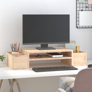 Vidaxl monitorstandaard 70x27,5x15 cm massief grenenhout - afbeelding 3