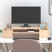 Vidaxl monitorstandaard 70x27,5x15 cm massief grenenhout - afbeelding 1