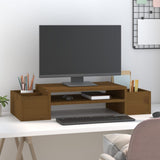 Vidaxl monitorstandaard 70x27,5x15 cm massief grenenhout honingbruin - afbeelding 3