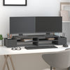 Vidaxl monitorstandaard 100x27,5x15 cm massief grenenhout grijs