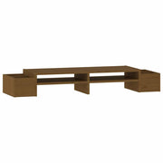 Vidaxl monitorstandaard 100x27,5x15 cm massief grenenhout honingbruin - afbeelding 2