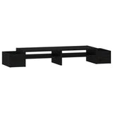 Vidaxl monitorstandaard 100x27,5x15 cm massief grenenhout zwart - afbeelding 2