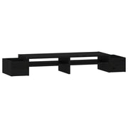 Vidaxl monitorstandaard 100x27,5x15 cm massief grenenhout zwart - afbeelding 2