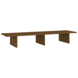 Vidaxl monitorstandaard 100x27x15 cm massief grenenhout honingbruin - afbeelding 2