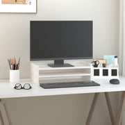 Vidaxl monitorstandaard 50x24x16 cm massief grenenhout wit - afbeelding 3