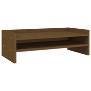 Vidaxl monitorstandaard 50x24x16 cm massief grenenhout honingbruin - afbeelding 2