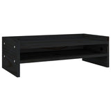 Vidaxl monitorstandaard 50x24x16 cm massief grenenhout zwart - afbeelding 2