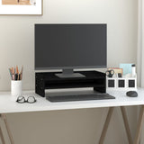 Vidaxl monitorstandaard 50x24x16 cm massief grenenhout zwart - afbeelding 3