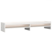 Vidaxl monitorstandaard 100x24x16 cm massief grenenhout wit - afbeelding 2