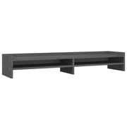 Vidaxl monitorstandaard 100x24x16 cm massief grenenhout grijs - afbeelding 2