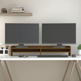 Vidaxl monitorstandaard 100x24x16 cm massief grenenhout honingbruin - afbeelding 1