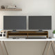 Vidaxl monitorstandaard 100x24x16 cm massief grenenhout honingbruin