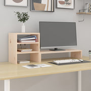 Vidaxl monitorstandaard 81x20x30 cm massief grenenhout - afbeelding 1