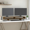 Vidaxl monitorstandaard 100x27x14 cm massief grenenhout honingbruin