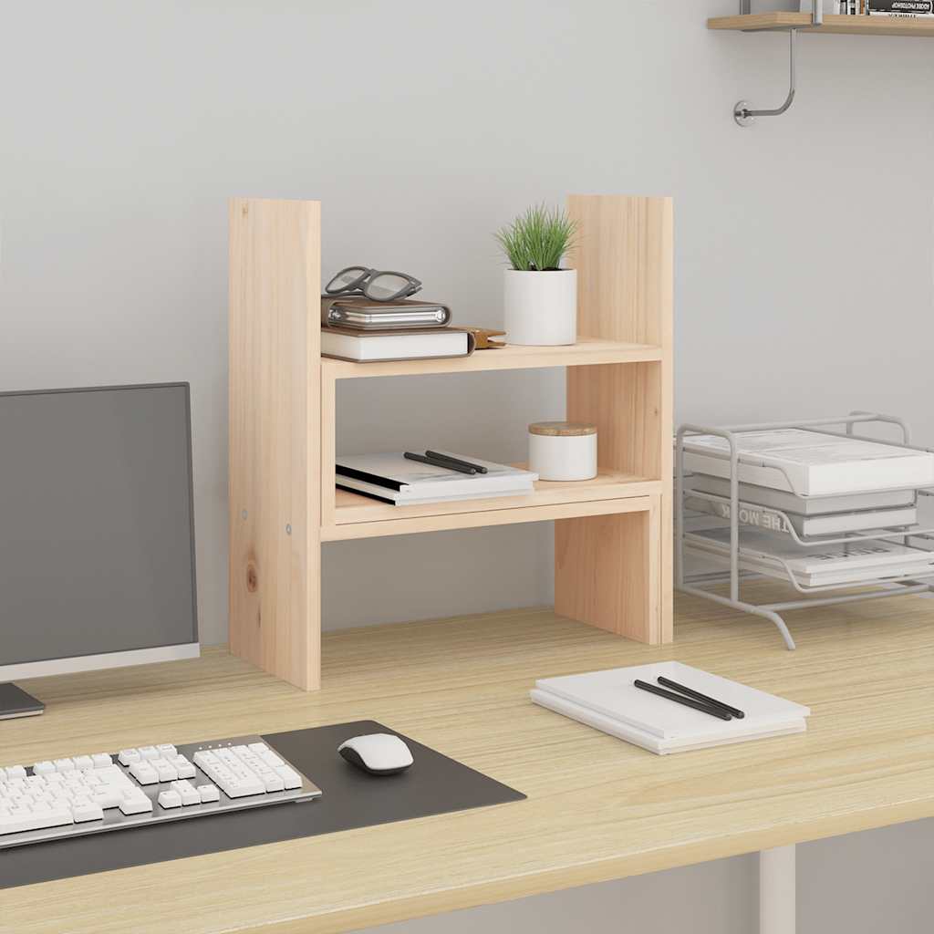 Vidaxl monitorstandaard (39-72)x17x43 cm massief grenenhout