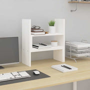 Vidaxl monitorstandaard (39-72)x17x43 cm massief grenenhout wit - afbeelding 3