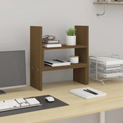 Vidaxl monitorstandaard (39-72)x17x43 cm grenenhout honingbruin - afbeelding 3