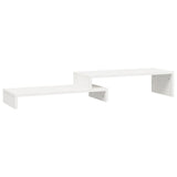 Vidaxl monitorstandaard (52-101)x22x14 cm massief grenenhout wit - afbeelding 2