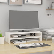 Vidaxl monitorstandaard (52-101)x22x14 cm massief grenenhout wit - afbeelding 3