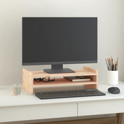 Vidaxl monitorstandaard 50x27x15 cm massief grenenhout - afbeelding 1