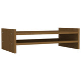 Vidaxl monitorstandaard 50x27x15 cm massief grenenhout honingbruin - afbeelding 2