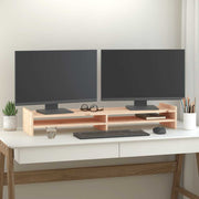 Vidaxl monitorstandaard 100x27x15 cm massief grenenhout - afbeelding 1