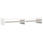 Vidaxl monitorstandaard 100x27x15 cm massief grenenhout wit - afbeelding 2