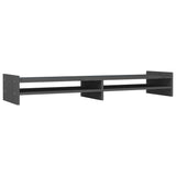 Vidaxl monitorstandaard 100x27x15 cm massief grenenhout grijs - afbeelding 2