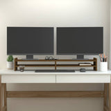 Vidaxl monitorstandaard 100x27x15 cm massief grenenhout honingbruin - afbeelding 3