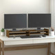Vidaxl monitorstandaard 100x27x15 cm massief grenenhout honingbruin